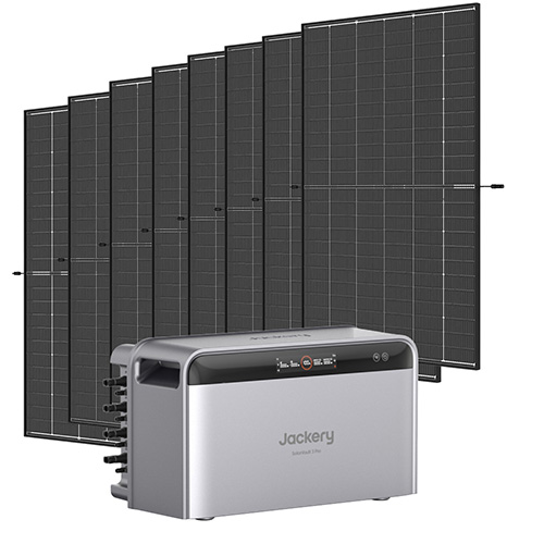 Komplett-Set: 1x Jackery SolarVault 3 Pro + 8 x Trina bifaziale Solarmodule